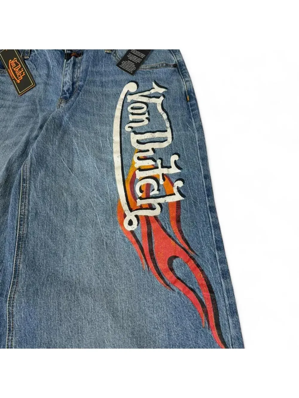 Von Dutch original y2k style baggy jeans with cool print - Picture 3 of 8